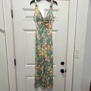 Petite Twist-Front Side-Slit Maxi Dress